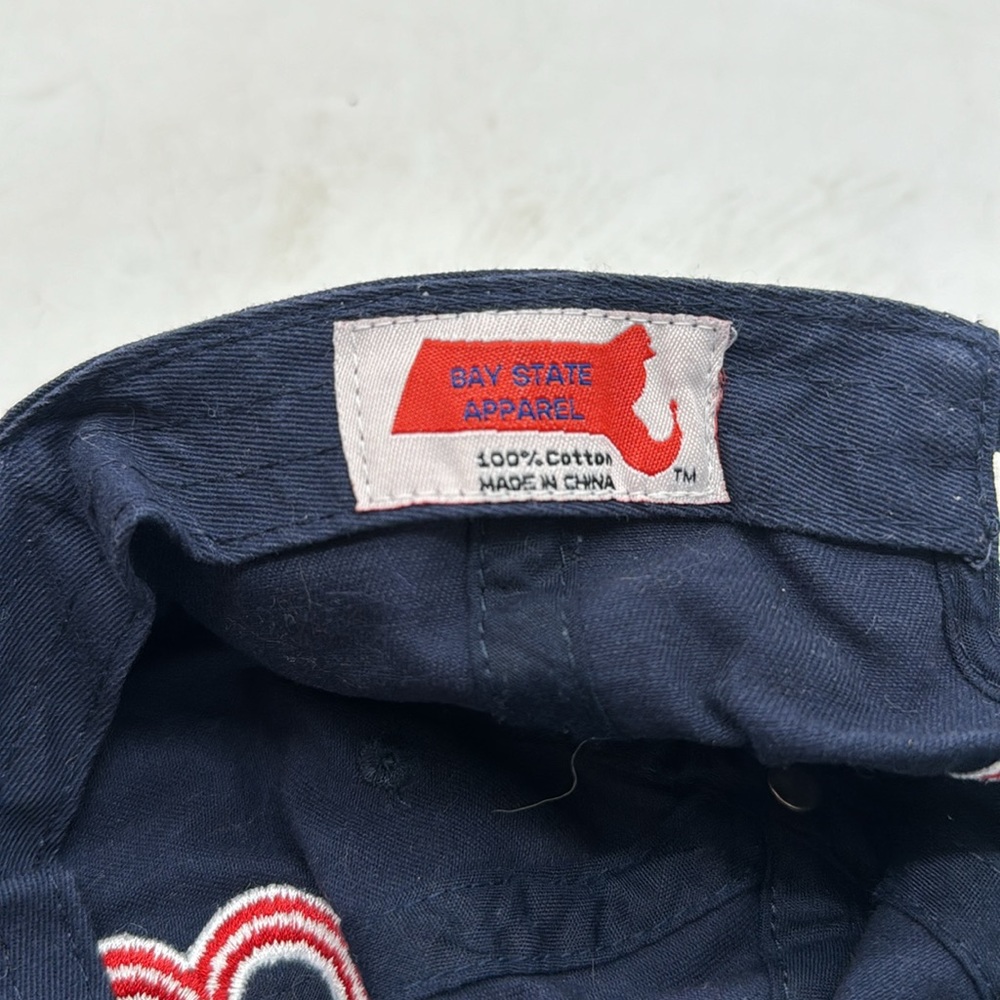 Boston Navy Blue Red Baseball Cap Hat Adjustable HT5305E - Picture 5 of 5